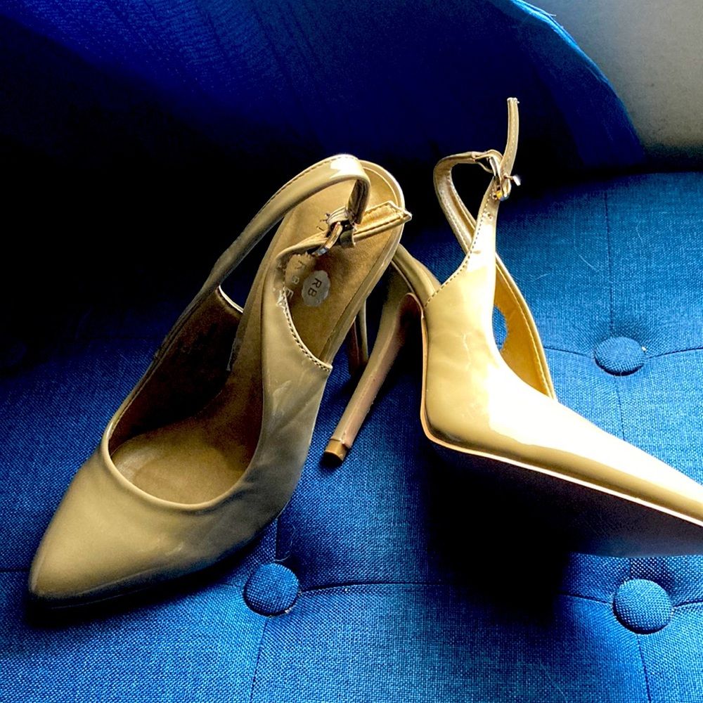 Never been worn neutral sling backs